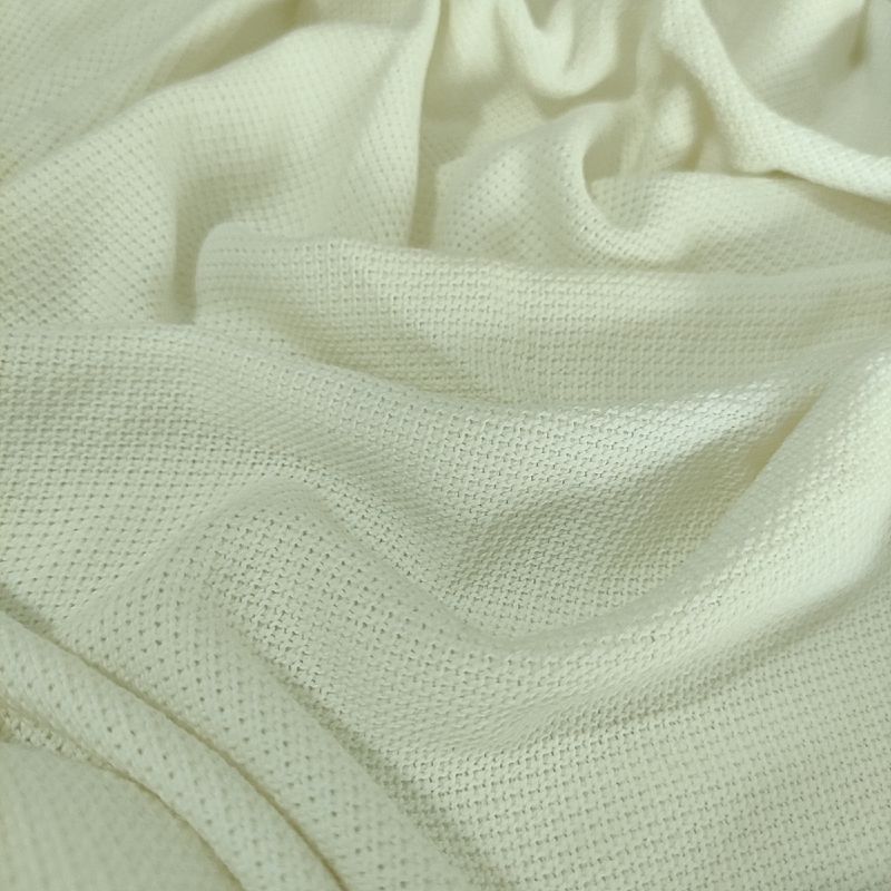 Beyaz Pöti Likralı Triko Penye Kumaş - En:150cm Boy:100cm