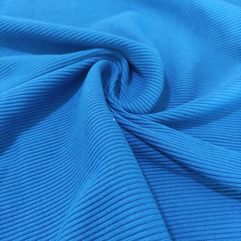 Mavi Ribana Penye Kumaş - En:130cm