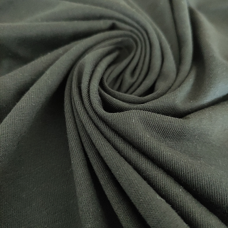Siyah Likralı Modal Süprem Penye Kumaş - En:180cm Boy:70cm