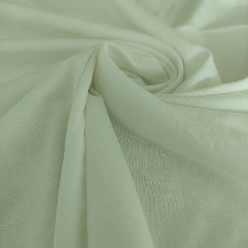 Kırık Beyaz Likralı Modal Süprem Penye Kumaş - En:180cm Boy:75cm