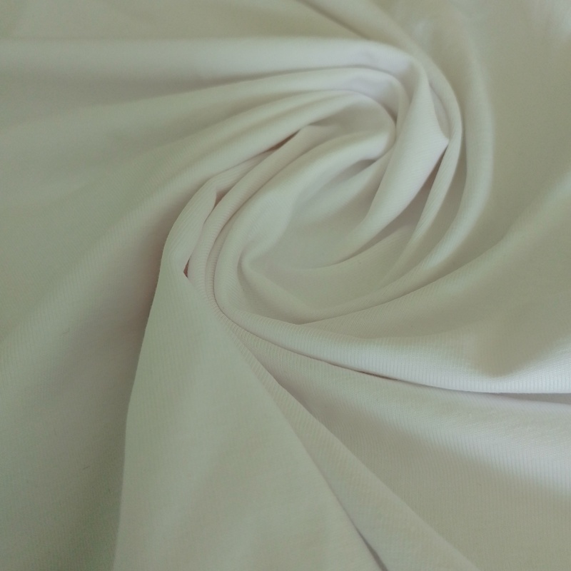 Beyaz Likralı Modal Süprem Penye Kumaş - En:200cm Boy:90cm