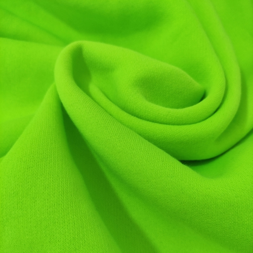 Neon Yeşili Üç İplik Şardonlu Penye Kumaş