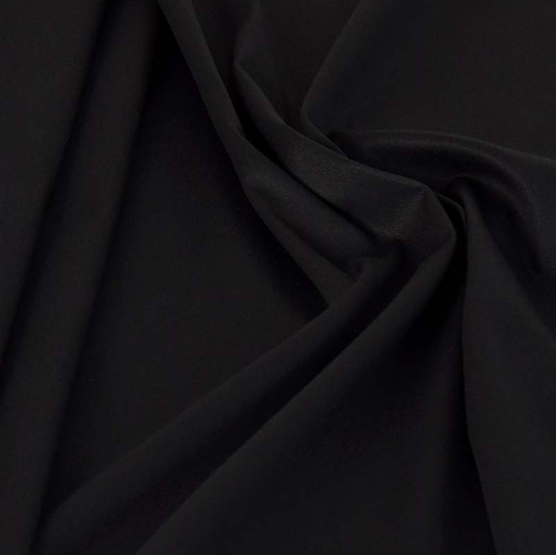 Siyah Full Likralı Modal Süprem Penye Kumaş - En:200cm Boy:70cm