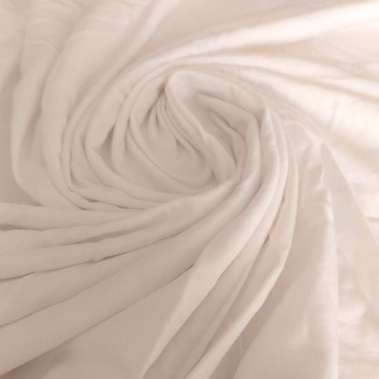 Beyaz Likralı Modal Süprem Penye Kumaş - En:180cm Boy:80cm