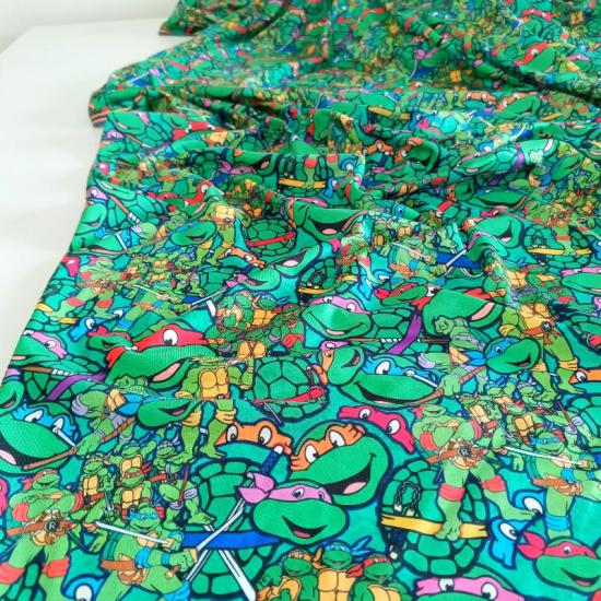 Ninja Turtles Likralı Süprem Penye Kumaş - En:185cm