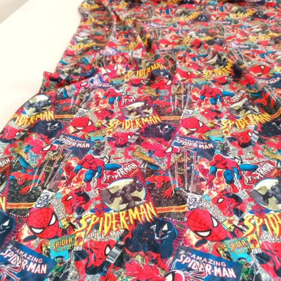 Spider-Man Likralı Süprem Penye Kumaş - En:185cm