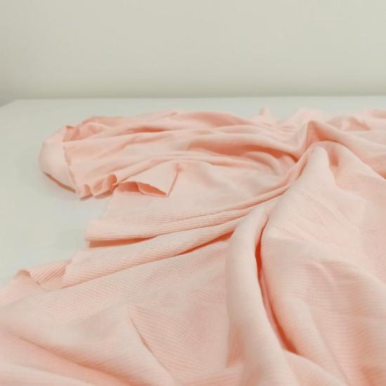 Pudra Pembe Ribana Penye Kumaş - En:130cm Boy:70cm