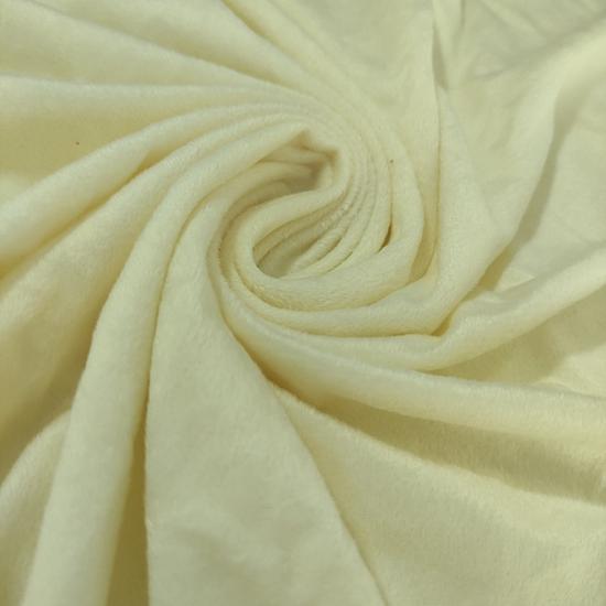 Ekru Tek Taraflı Polar Kumaş - En:80cm Boy:80cm