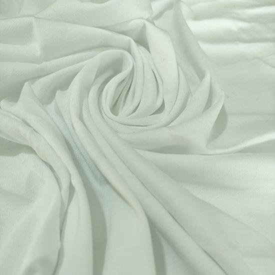 Beyaz Modal Süprem Penye Kumaş - En:100cm Boy:50cm