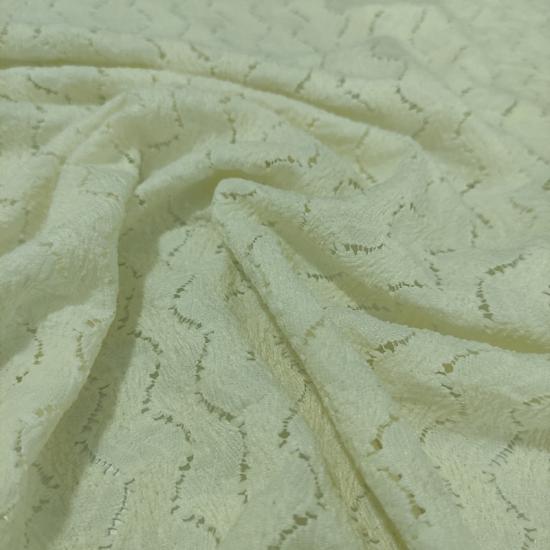 Zara Ekru Örgü Krep Kumaş - En:200cm Boy:50cm