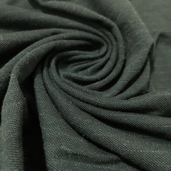 Siyah Likralı Modal Lacoste Penye Kumaş - En:200cm Boy:70cm