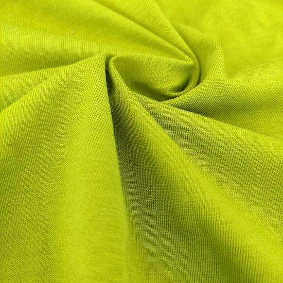 Neon Yeşil İki İplik Penye Kumaş-140x150