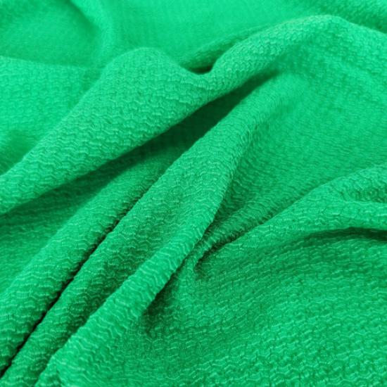 Yeşil Dokulu Zara Krep Kumaş
