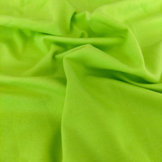 Neon Yeşili İki İplik Penye Kumaş